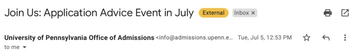 Email sequences for student recruitment