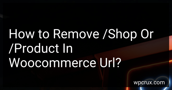 How to remove shop for our framework