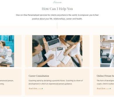 How to create a services section in wordpress