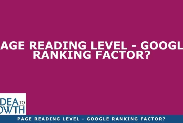 Reading level is it a google ranking factor