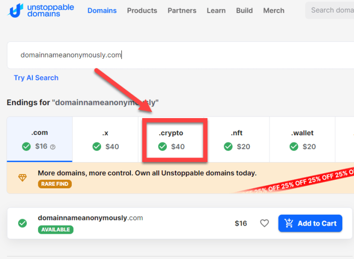 How to buy a domain name anonymously