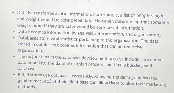 Turning data into information