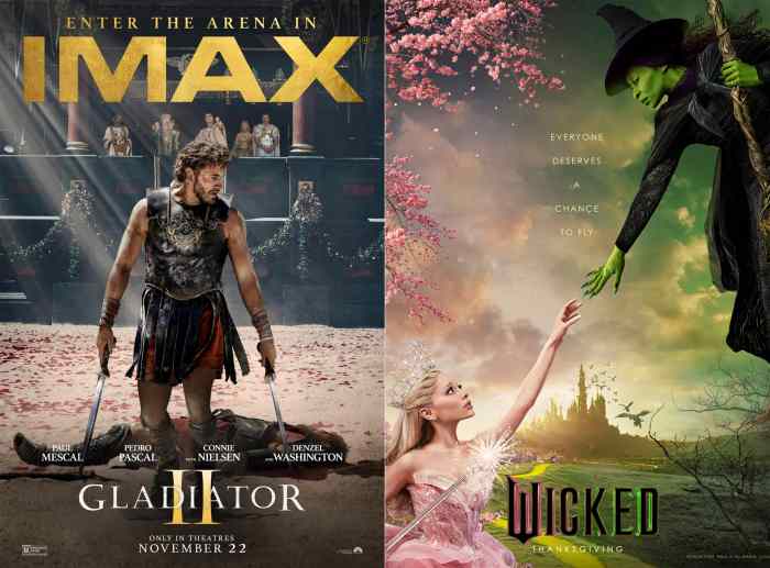 Moana 2 wicked gladiator ii box office black friday