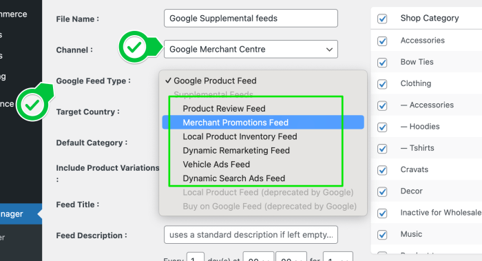 How to use google shopping supplemental feeds