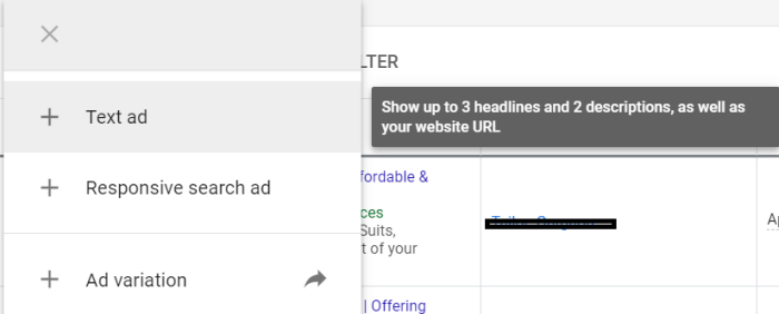 Google discontinuing expanded text ads etas