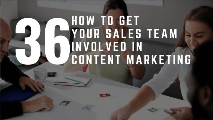 Sales team use marketing content