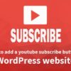 How to add youtube subscribe button in wordpress