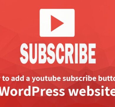How to add youtube subscribe button in wordpress