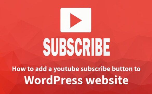 How to add youtube subscribe button in wordpress