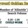 Ratio keyword golden blog rank hours how
