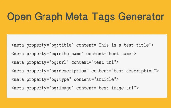 Open graph meta tags