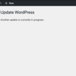 How to fix another update is currently in progress error in wordpress