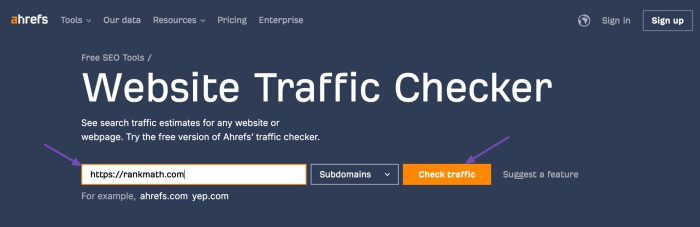 Traffic insights on competitors