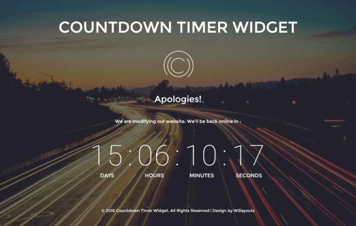 Google adwords and the countdown widget