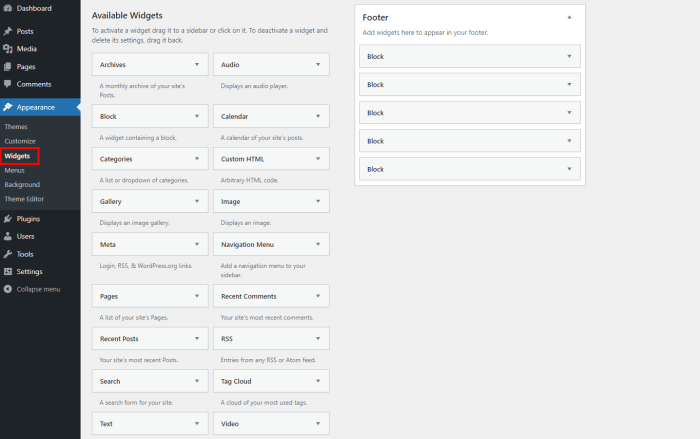 How to change the footer in your wordpress admin panel