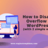 How to disable overflow in wordpress