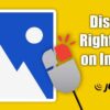 How to add no right click on wordpress images