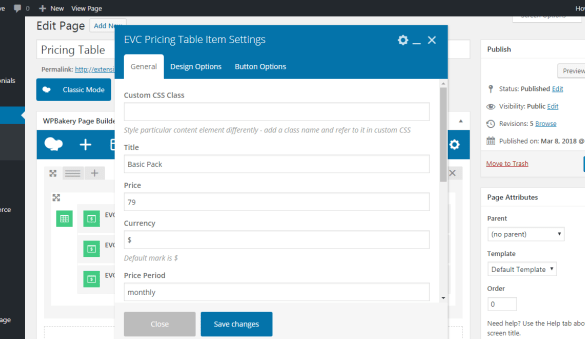 Use svs pricing tables plugin