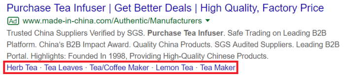 Google ads sitelink assets