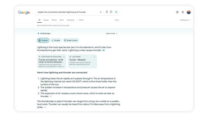Generative ai in search