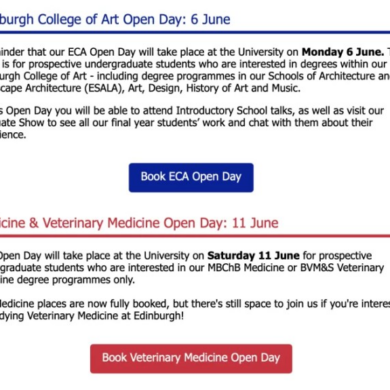 Email sequences for student recruitment