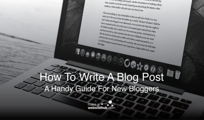 How to write a blog post