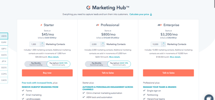 Pricing page that converts