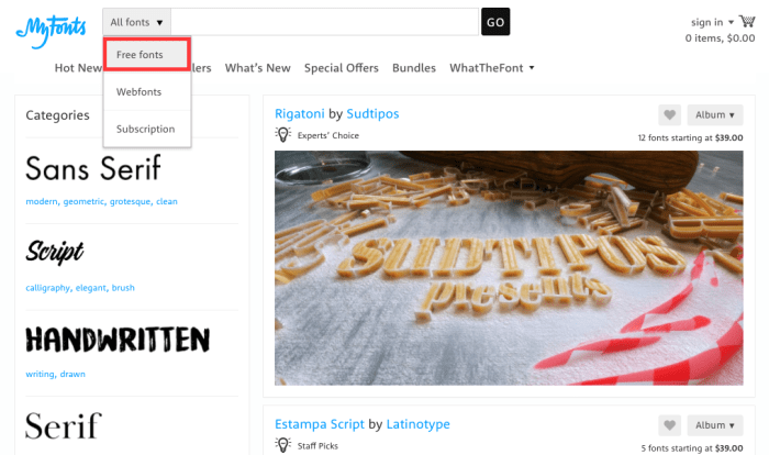Places to find the best free fonts for your brand