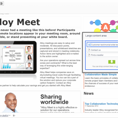 Add editor view top section page