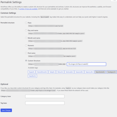 How to change the category base prefix in wordpress