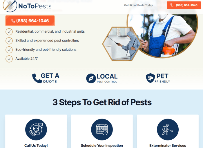 Top features on pest control websites