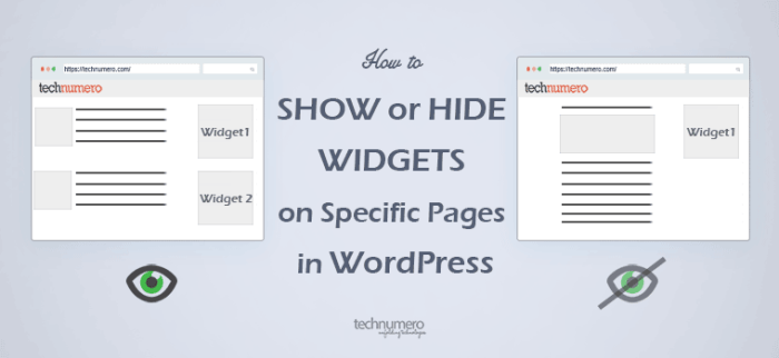 Hide widgets wordpress templatetoaster blog method