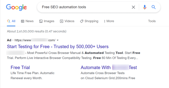 Google ads sitelink assets