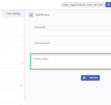 Gdpr for gravity form