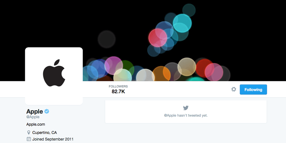 Why apple doesnt tweet