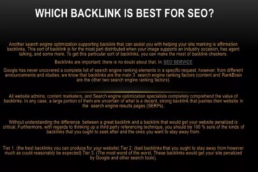 What makes a great seo backlink