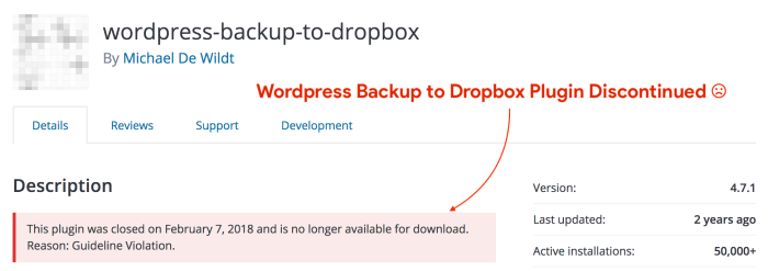 How to back up a wordpress site to dropbox