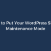 How to put wordpress in a read only mode for migrations and maintenance