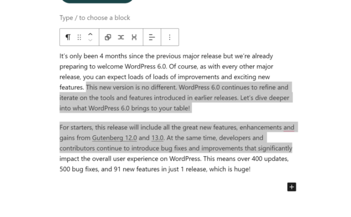 Wordpress 6 1 performance