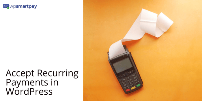 How to accept recurring payments in wordpress