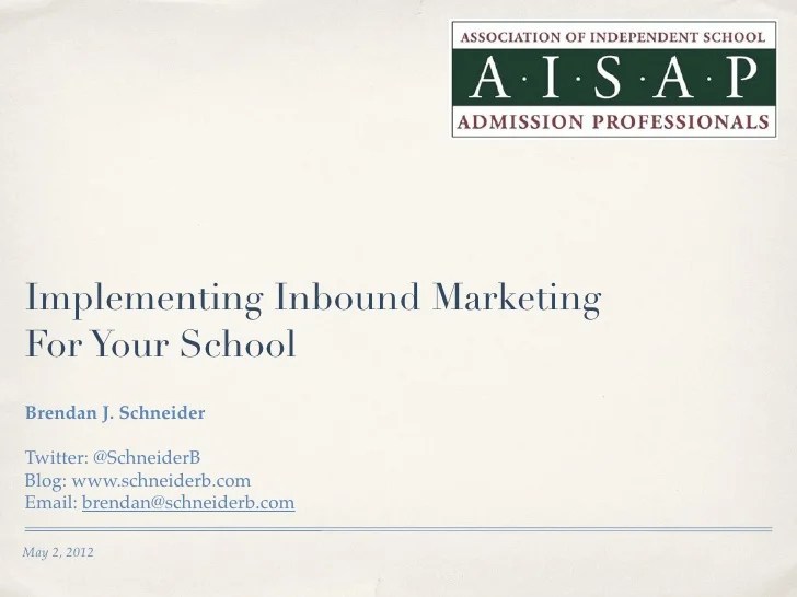 Getting started with inbound for schools
