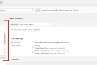 Wordpress menus using custom